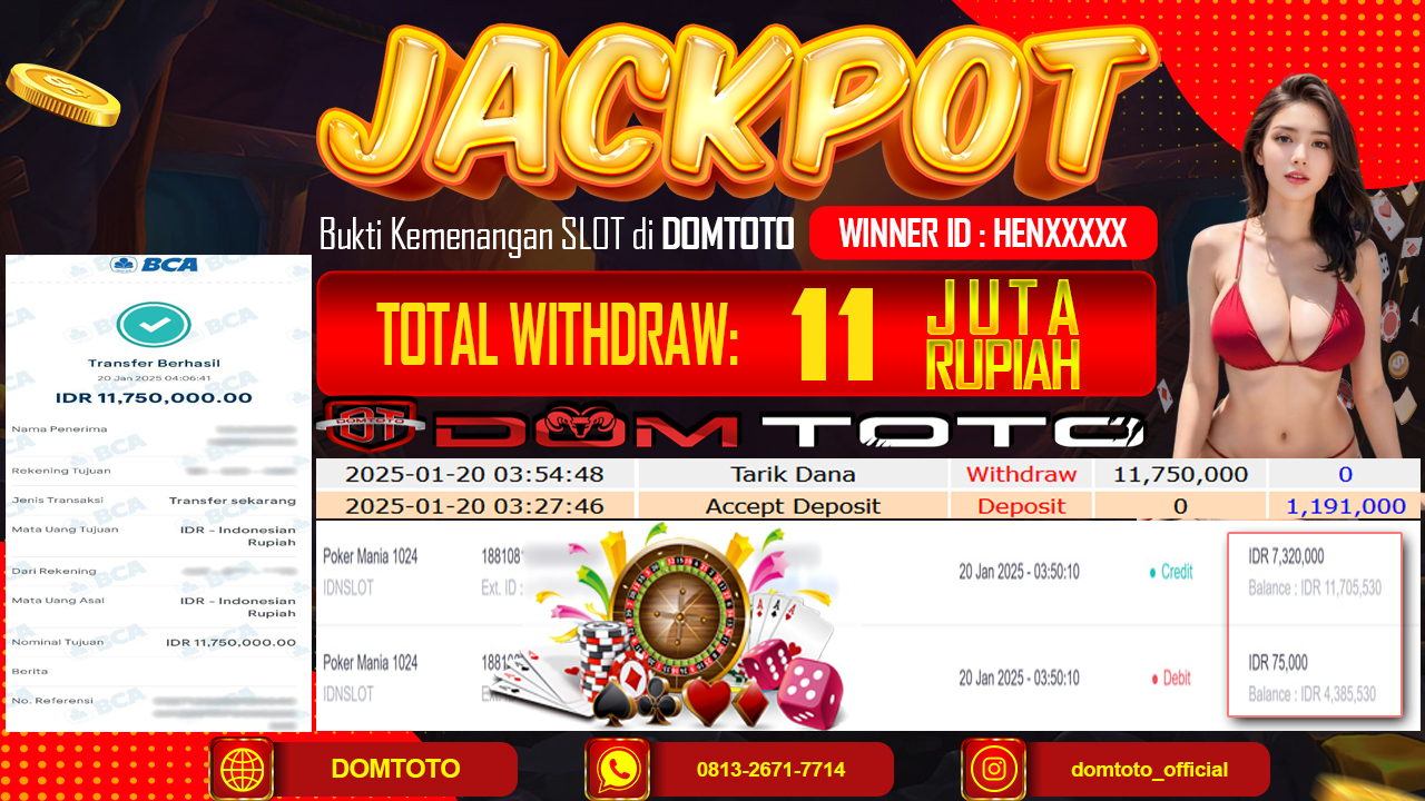 JACKPOT SLOT POKER MANIA 1024 20 JANUARI 2025